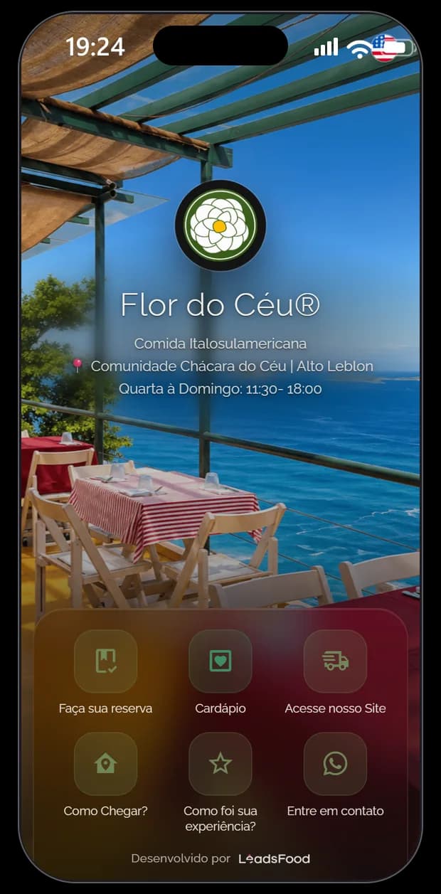 Mini site do Flor do Céu na LeadsFood