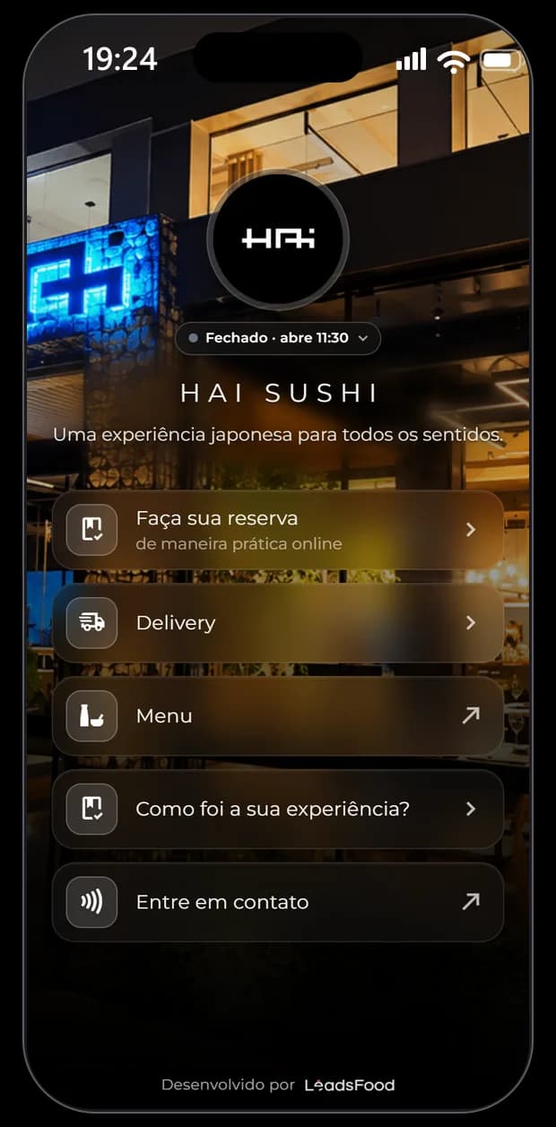 Mini site do Hai Sushi