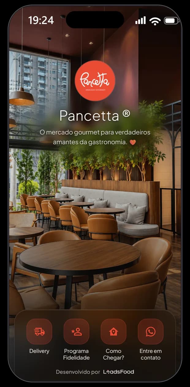 Mini site do Pancetta na LeadsFood